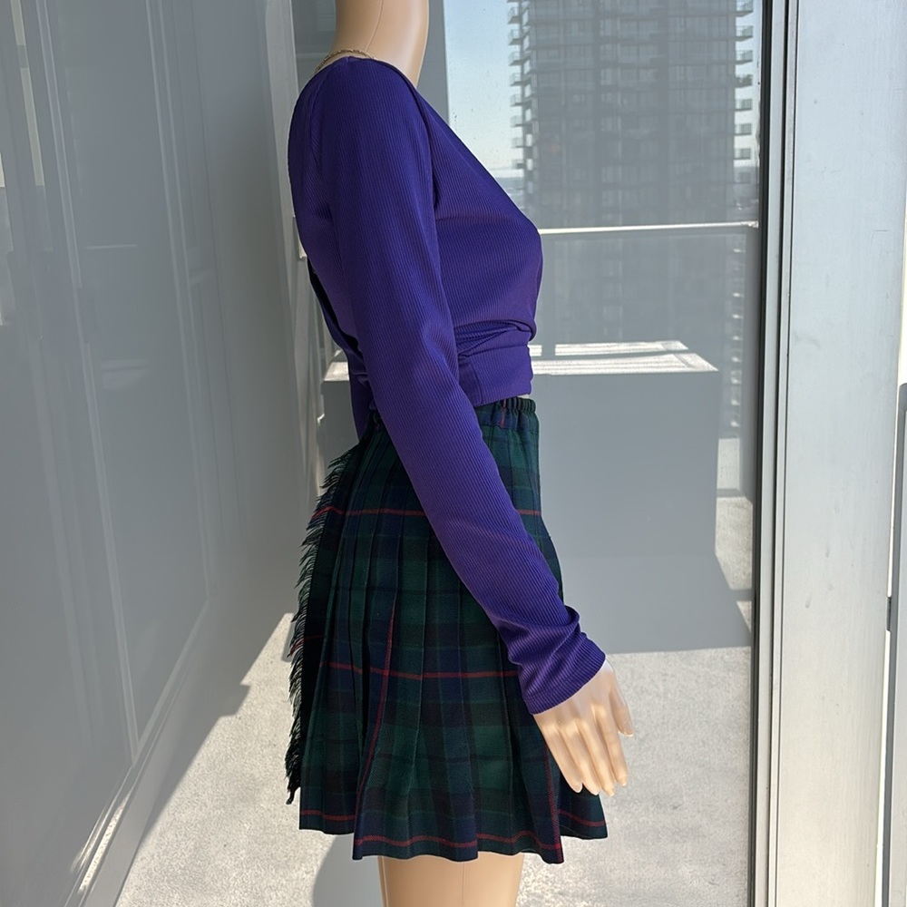 Vintage Pleated Wool Skirt - Picture 6 of 10